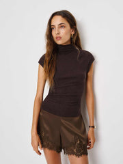 Reformation Pien Knit Top - Mole