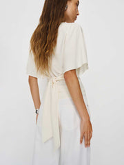Reformation Avery Knit Top - Fior Di Latte