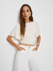 Reformation Avery Knit Top - Fior Di Latte