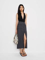 Reformation Britt Skirt - Charcoal