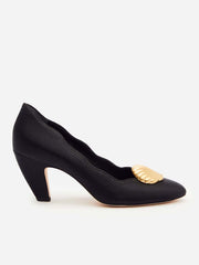 Reformation Henrietta Pump - Black Satin