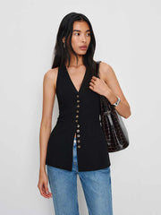 Reformation Rowe Vest - Black