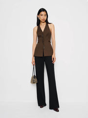 Reformation Rowe Vest - Brown