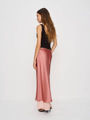 Reformation Marcia Silk Skirt - Dried Rose