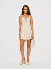 Reformation Arlette Silk Dress - Sugar