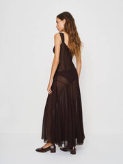Reformation Narcissa Dress - Dark Brown