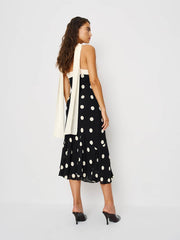 Reformation Caprina Dress - Ivory And Moon Dot