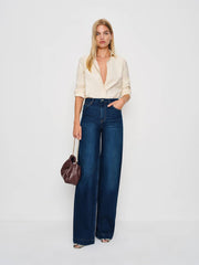 Reformation Bex Super Stretch High Rise Wide Leg Long Jeans - Wheeler