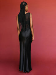 Reformation Zelie Silk Dress - Black