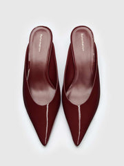 Reformation Marilyn Wedge Mule - Berry Jam Patent