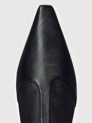 Reformation Robbie Ankle Boot - Black Stretch Leather