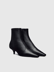 Reformation Robbie Ankle Boot - Black Stretch Leather