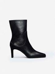 Reformation Claudette Ankle Boot - Black Leather