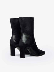 Reformation Claudette Ankle Boot - Black Leather