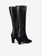 Reformation Tatyana Knee Boot - Black Leather