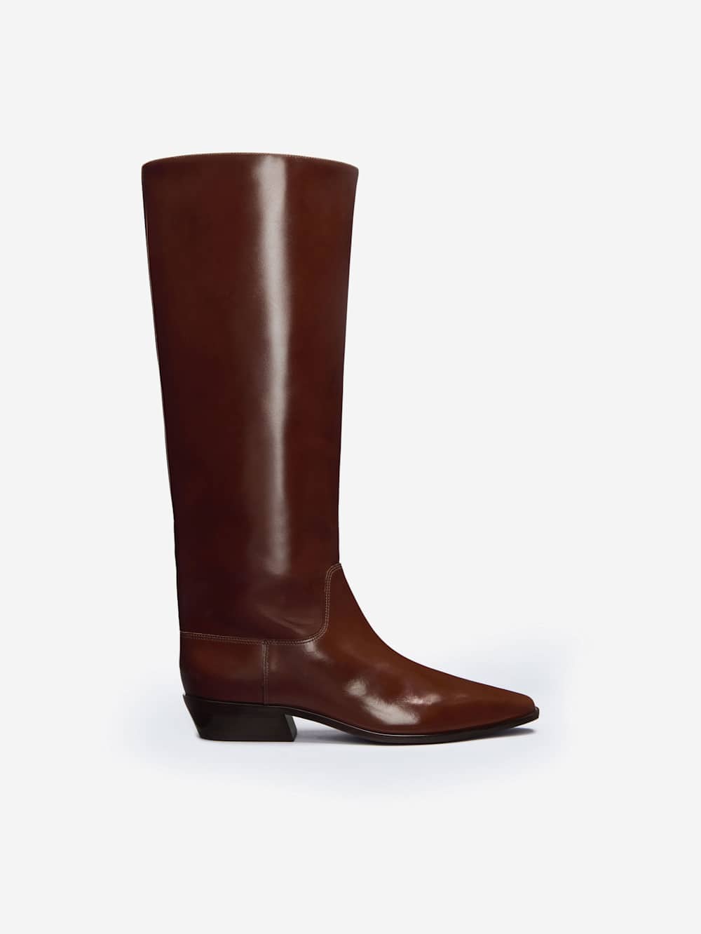 Reformation Dominique Knee Boot - Syrup Leather