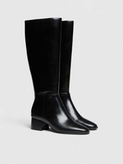 Reformation Gilly Knee Boot - Black Leather