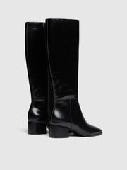 Reformation Gilly Knee Boot - Black Leather
