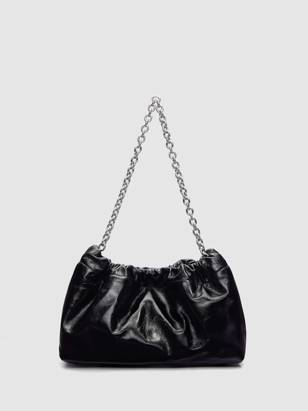 Reformation Dahlia Shoulder Bag - Black Leather