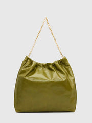 Reformation Dahlia Tote Bag - Apple Green Leather