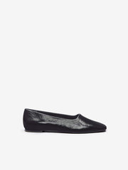 Reformation Inez Ballet Flat - Black Eel