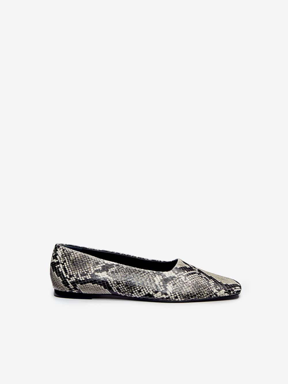 Reformation Inez Ballet Flat - Roccia Snake