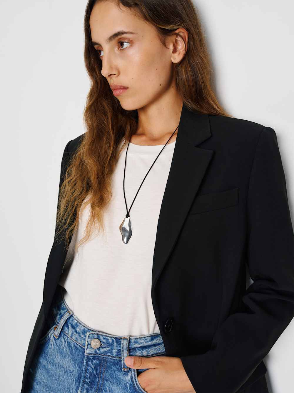 Reformation Carmel Necklace - Silver Black