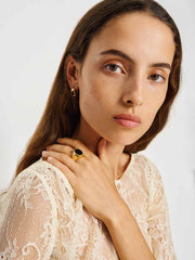 Reformation Mabel Earrings - Gold Onyx