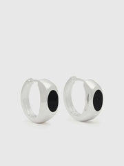 Reformation Mabel Earrings - Silver Onyx