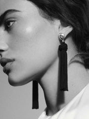 Reformation Dolores Tassel Earrings - Silver