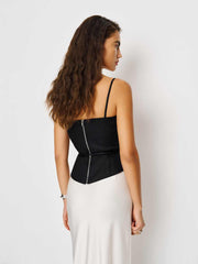 Reformation Clayten Linen Top - Black