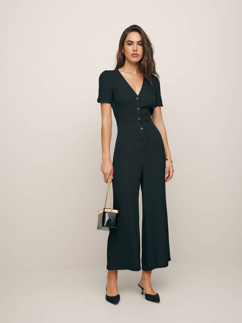 Reformation France Jumpsuit - Black