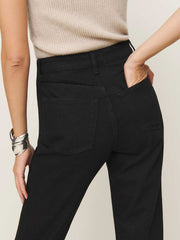 Reformation Cynthia High Rise Straight Jeans - Black