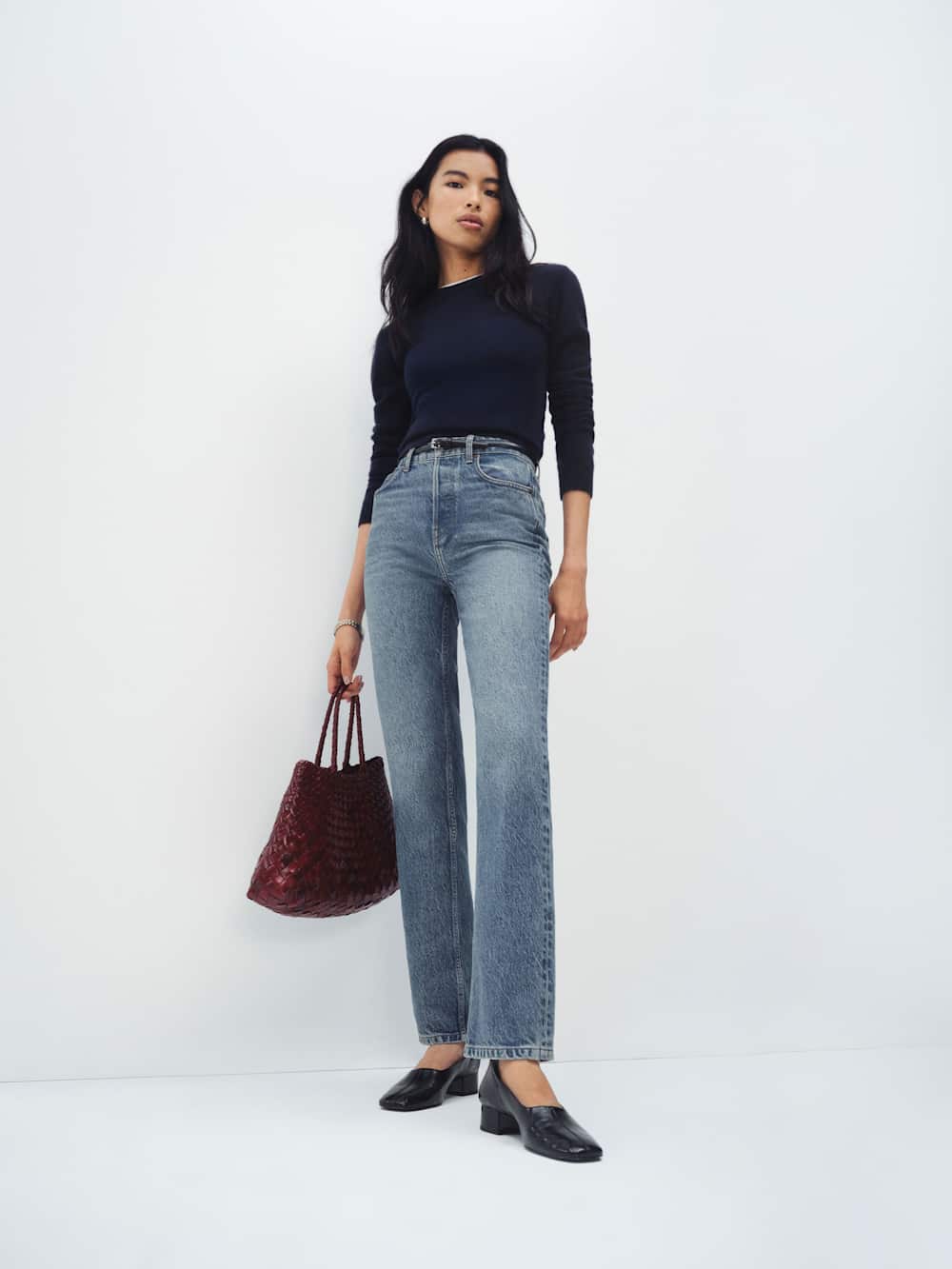 Reformation Cynthia High Rise Straight Jeans - Colorado