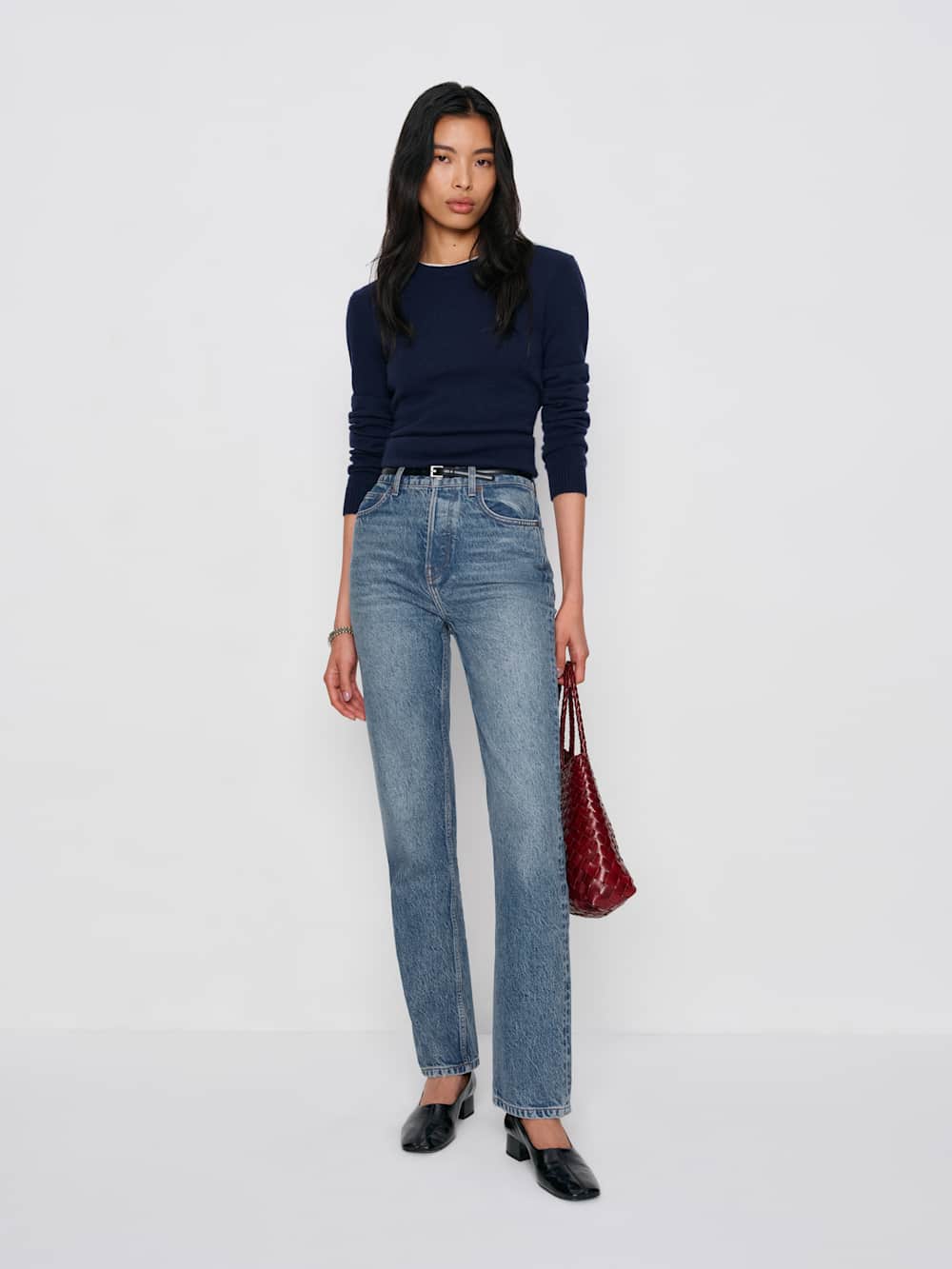 Reformation Cynthia High Rise Straight Jeans - Colorado