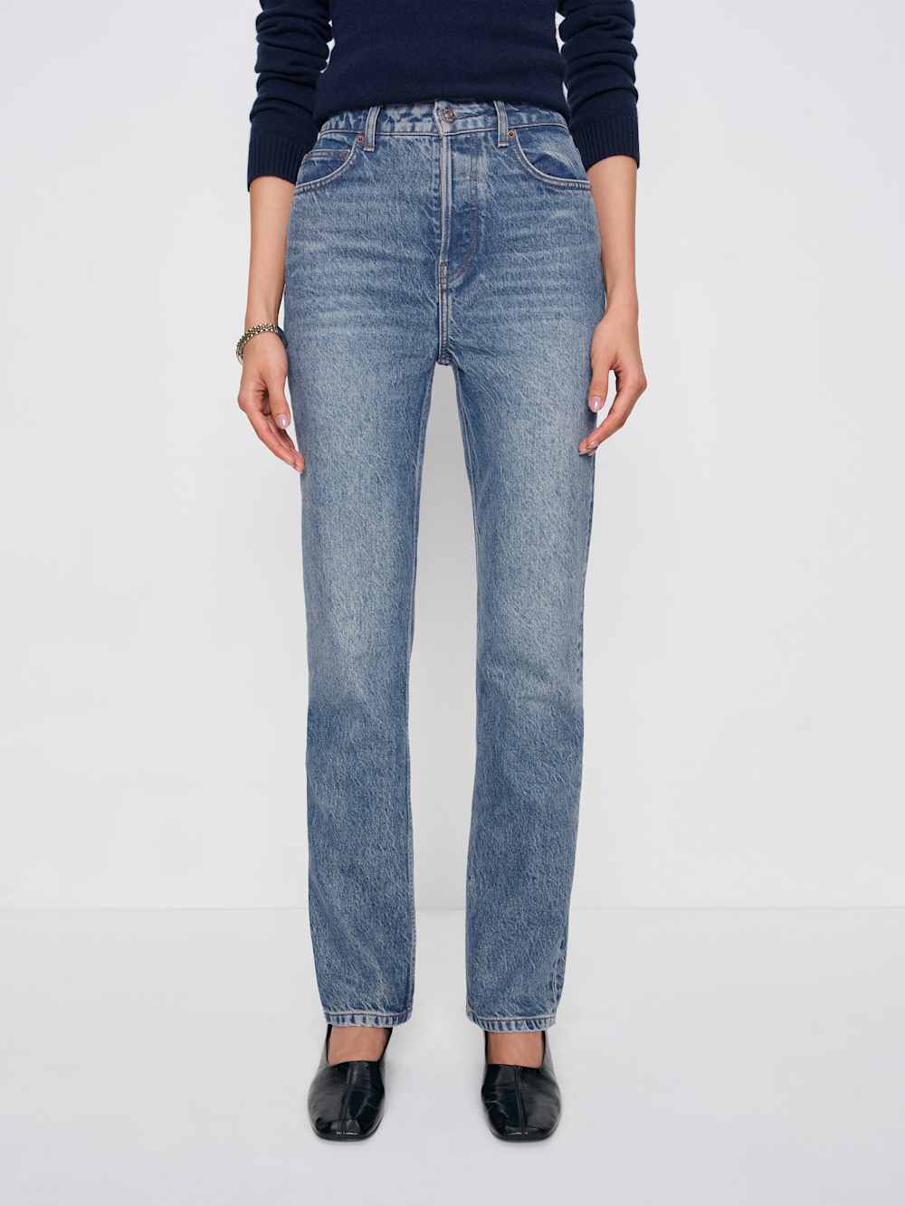 Reformation Cynthia High Rise Straight Jeans - Colorado