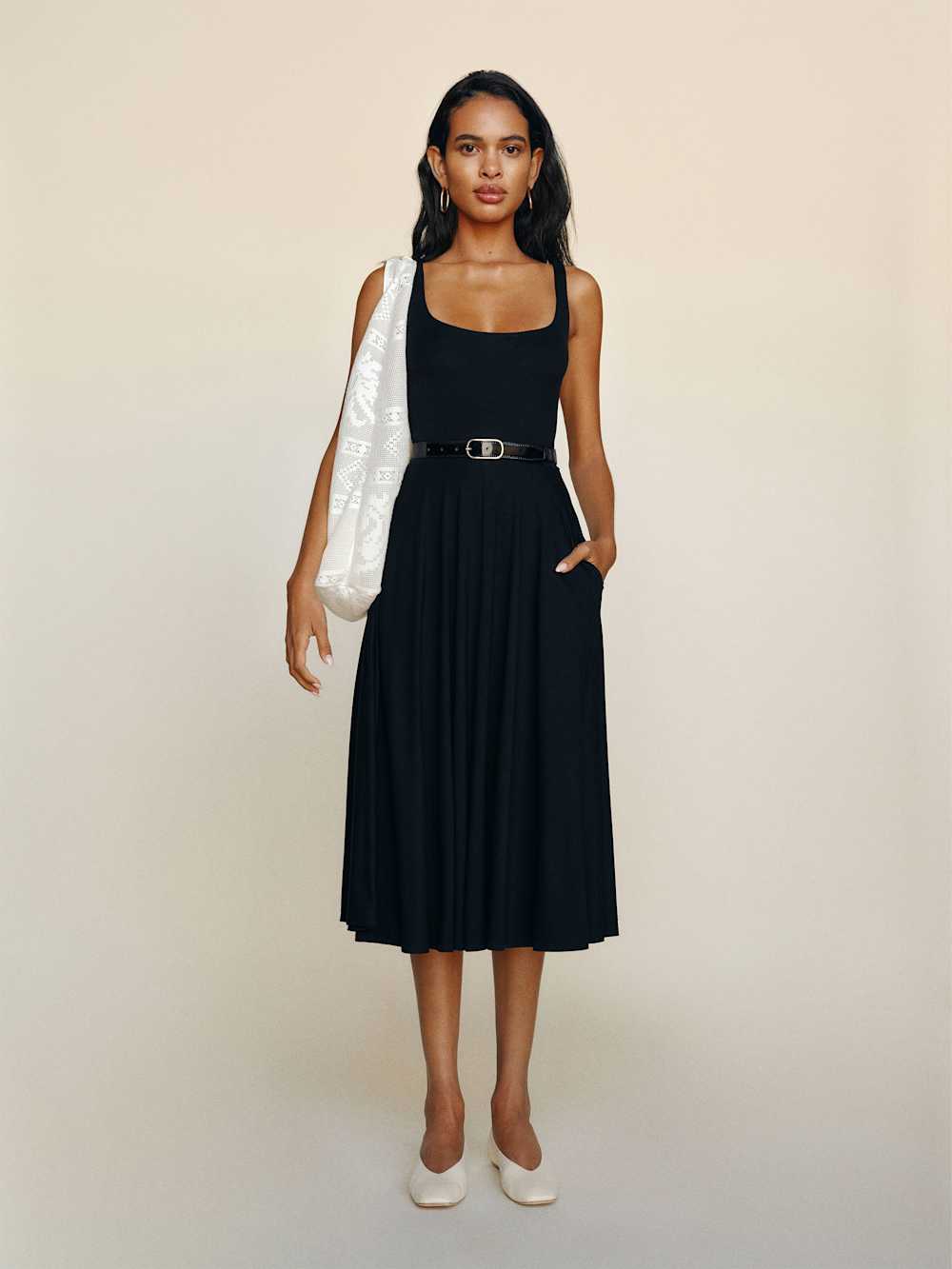 Reformation Rou Knit Dress - Black