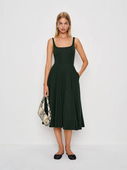 Reformation Rou Knit Dress - Forest
