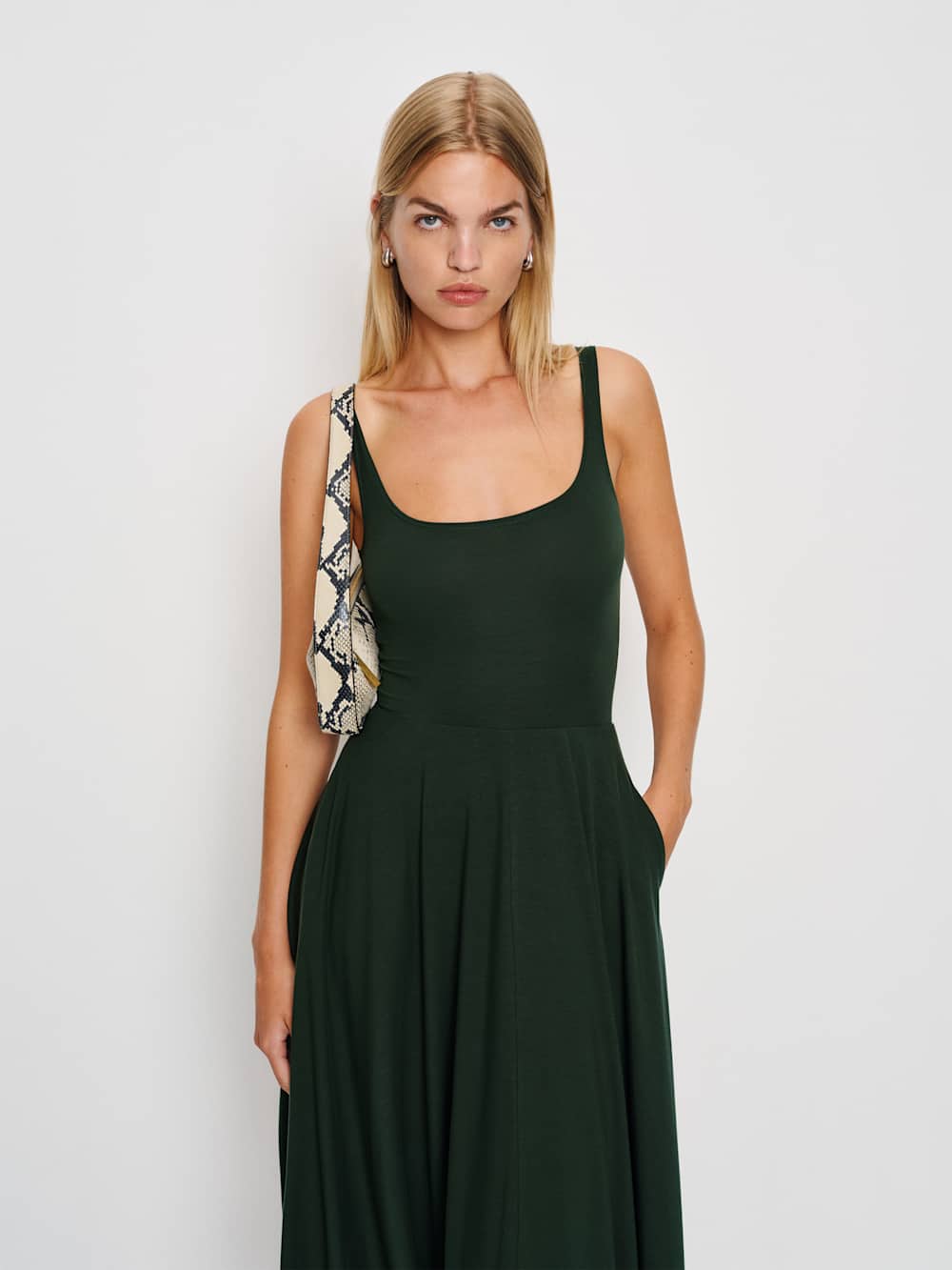 Reformation Rou Knit Dress - Forest