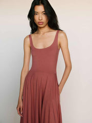 Reformation Rou Knit Dress - Rosewood