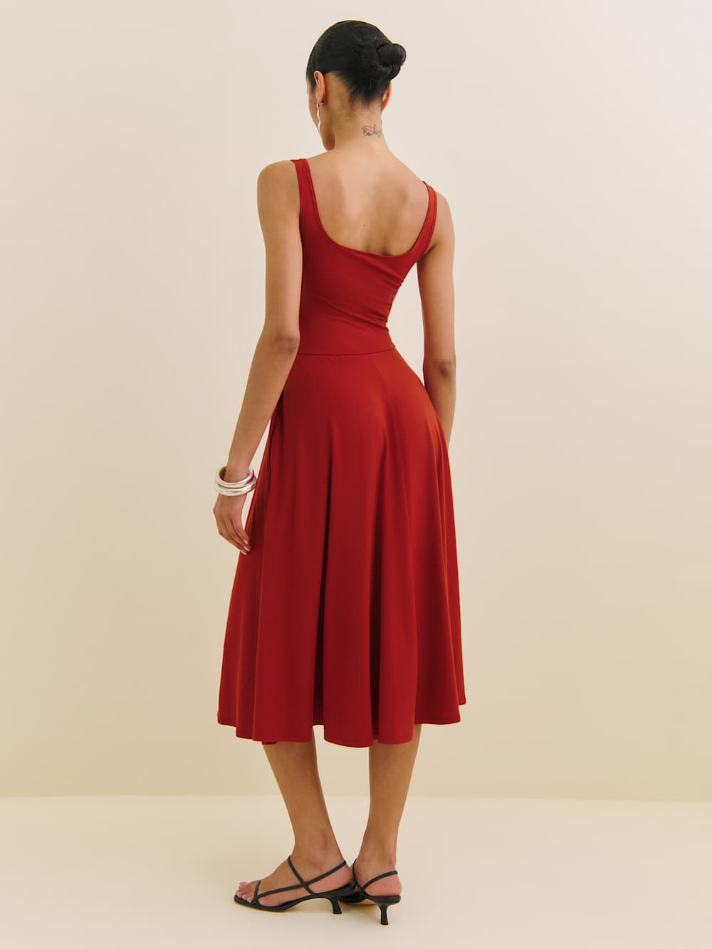 Reformation Rou Knit Dress - Sundried Tomato