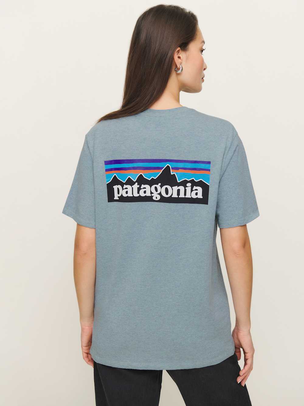 Reformation Patagonia Men's P-6 Logo Responsibili-tee - Thermal Blue