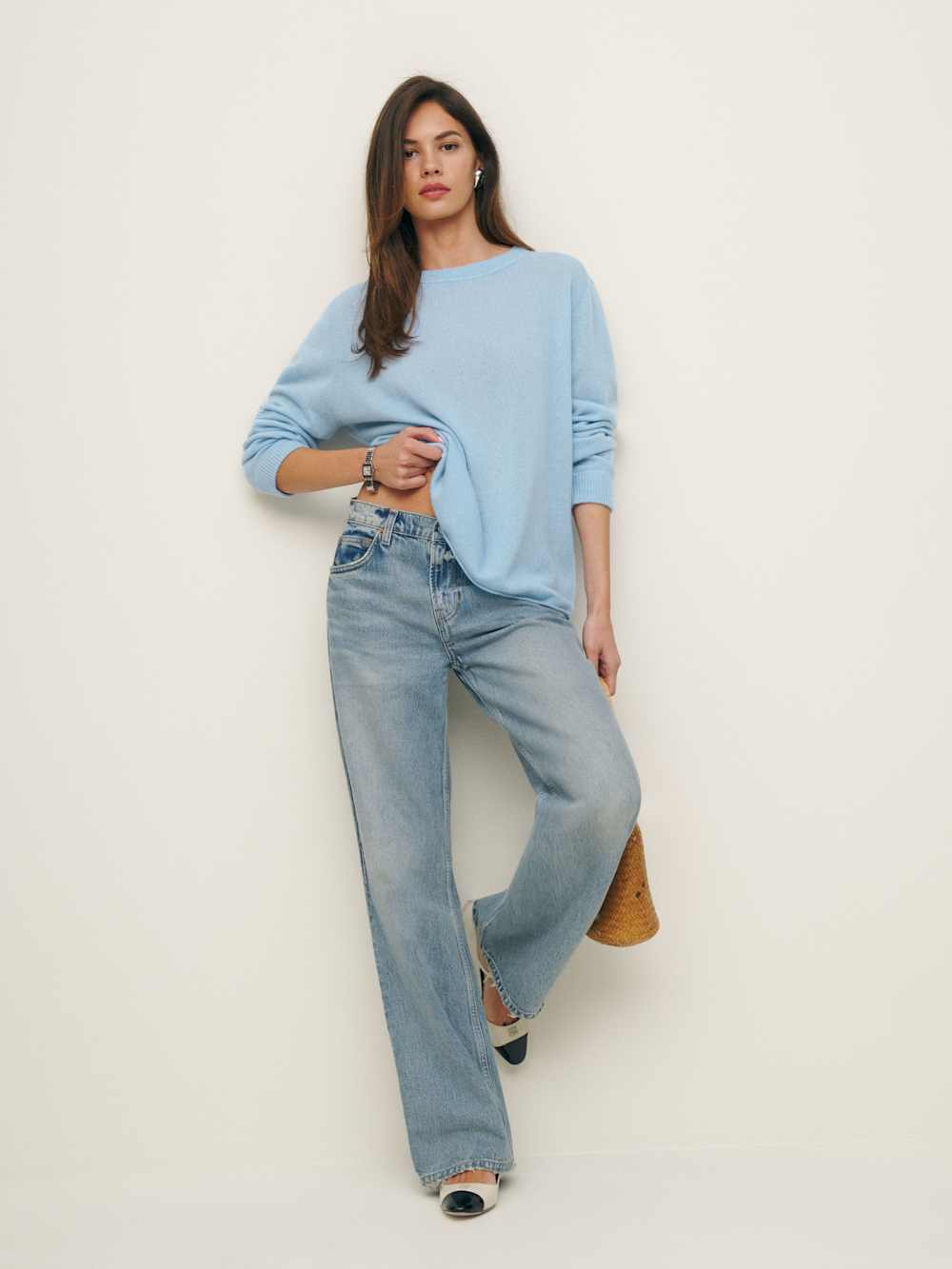 Reformation Cashmere Boyfriend Sweater - Bayou