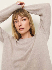 Reformation Cashmere Boyfriend Sweater - Barley