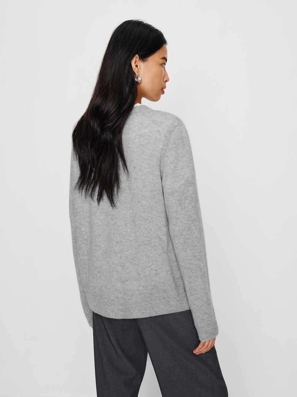 Reformation Cashmere Boyfriend Sweater - Granite