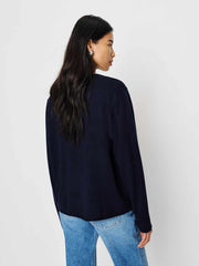 Reformation Cashmere Boyfriend Sweater - Navy