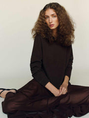 Reformation Cashmere Boyfriend Sweater - Mole