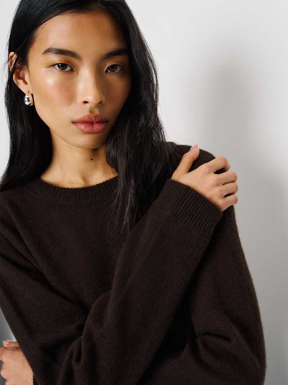 Reformation Cashmere Boyfriend Sweater - Mole