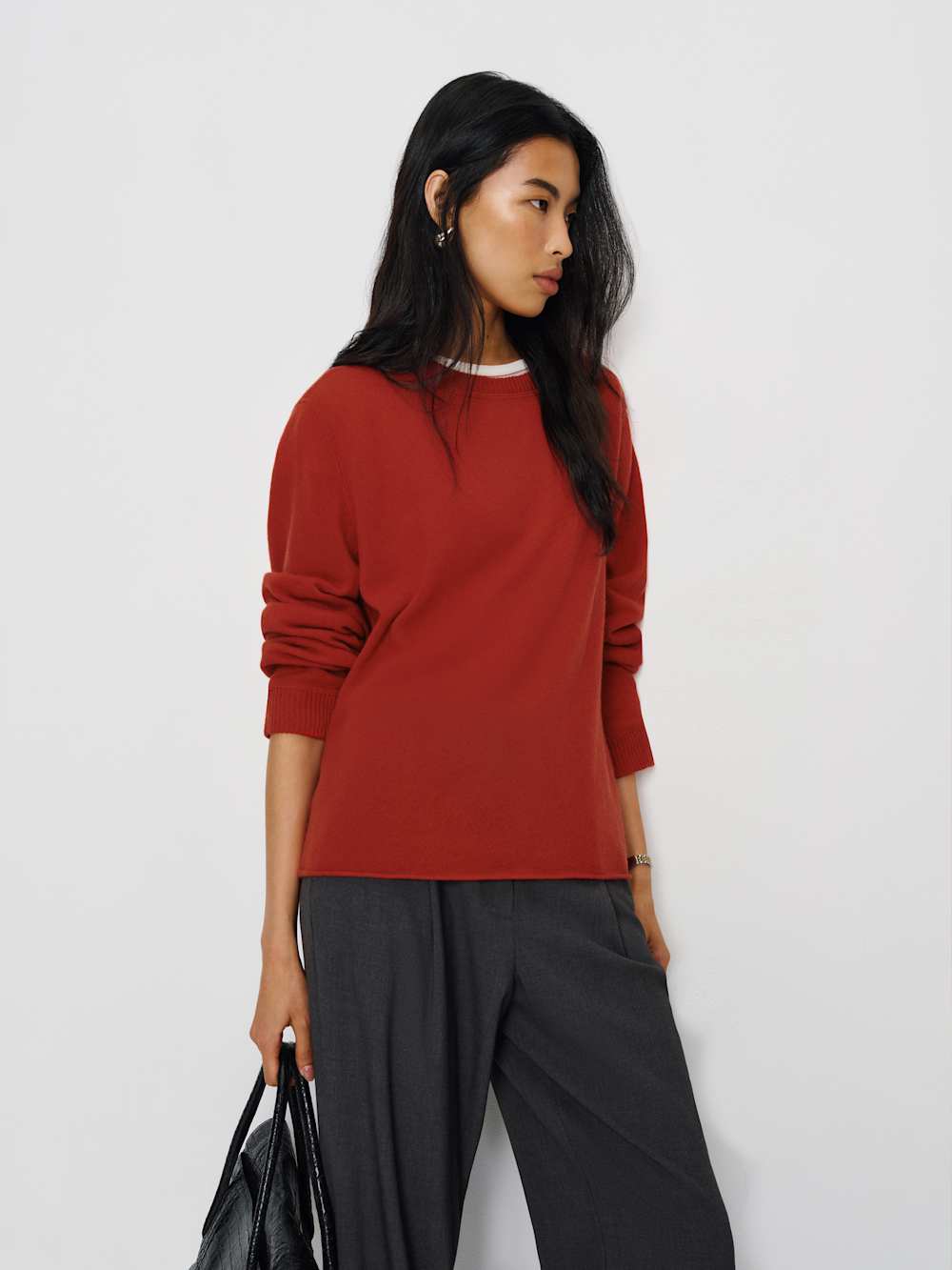 Reformation Cashmere Boyfriend Sweater - Sundried Tomato