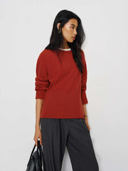 Reformation Cashmere Boyfriend Sweater - Sundried Tomato